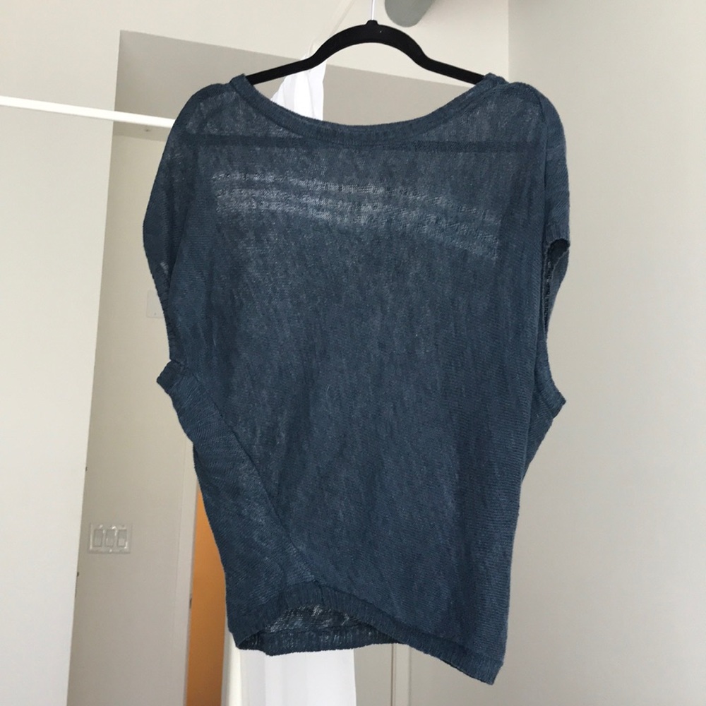 SOLD Distressed Short Sleeve Top